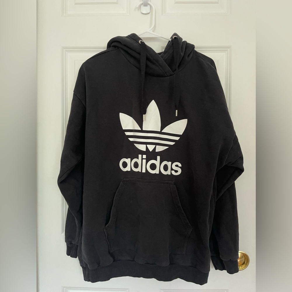 Black Adidas Hoodie Logo